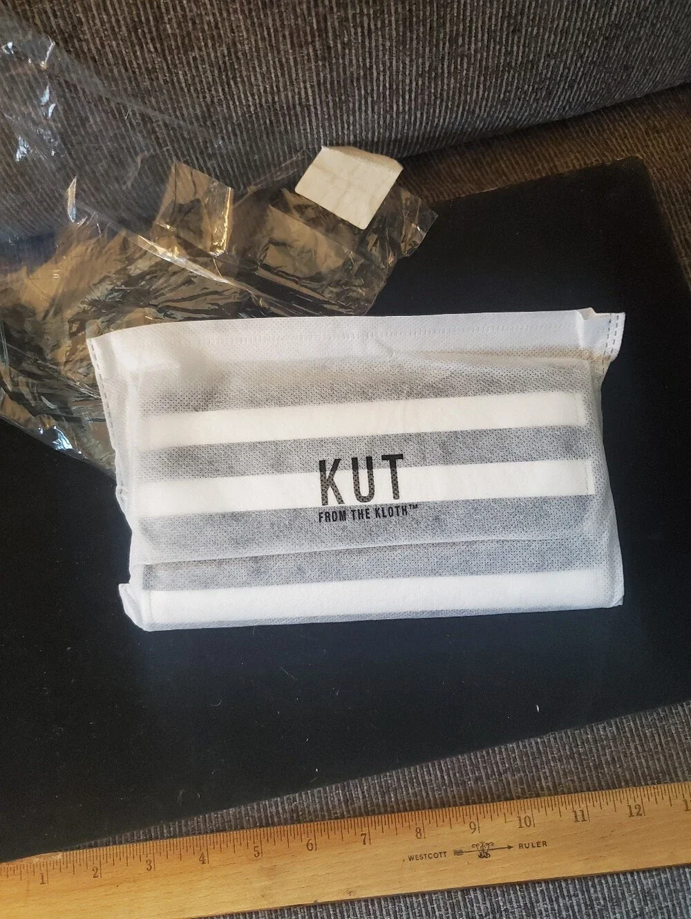 NWOT KUT FROM THE KLOTH BLACK AND WHITE STRIPE  VEGAN LEATHER WOMEN'S WALLET